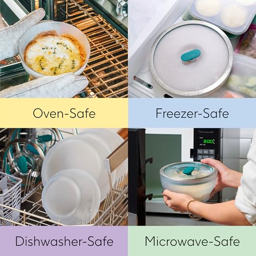 5.5 Cup Square Glass Food Storage with Lid