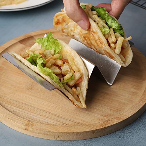 Taco Holder Set of 4 Packs Stainless Steel Taco Holders Stand Taco Tray Shell Holders