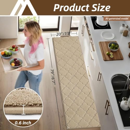 Soft Kitchen Floor Mats and Rugs Non Slip 20"x79"