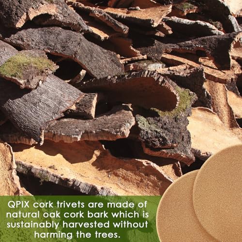 Cork Trivets for Hot Dishes 8 Pack 8 inch High (8 Count)