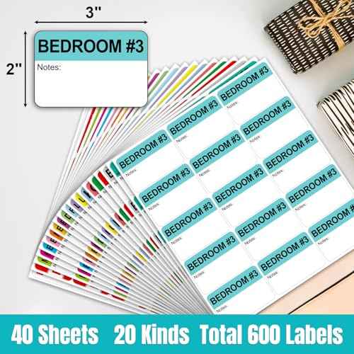 600 Writable Home Moving Stichers (600 Count)