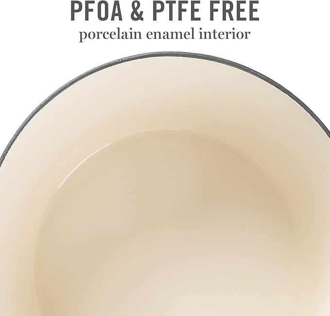 MARTHA STEWART Gatwick 7-Quart Enamel Cast Iron Dutch Oven – Red Ombre – Heavy-Duty Dutch Oven for Slow Cooking, Braising & Baking