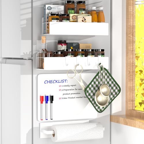 4 Pack Magnetic Spice Rack for Refrigerator
