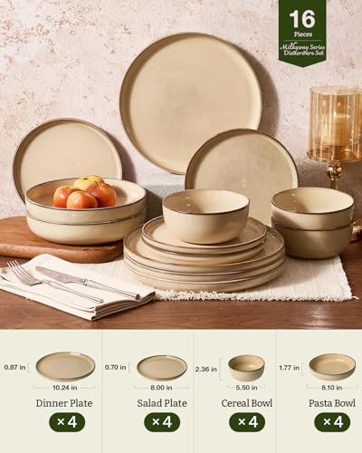 Milkyway 16 Piece Dinnerware Set with Pasta Bowls