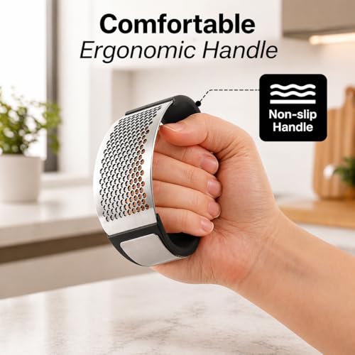 Stainless Steel Garlic Press Rocker Set