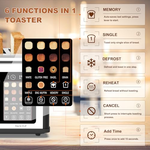 4 Slice Toaster Touch Screen (4 Count)