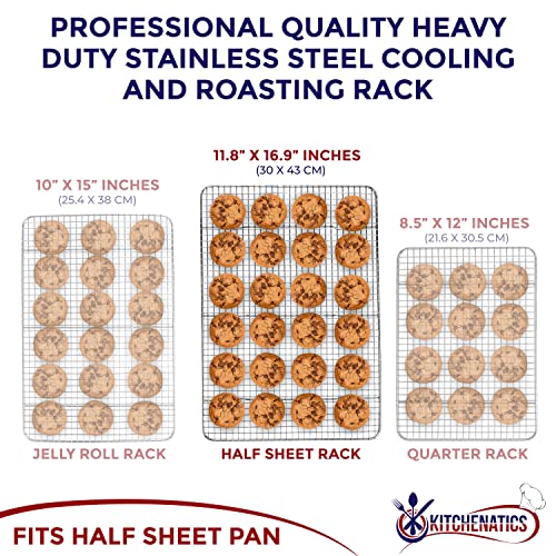 Half Sheet Cooling Rack Stainless Steel Oven Safe Set of 2