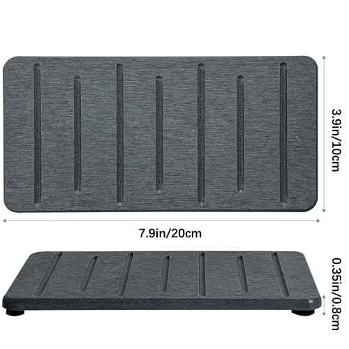 2PCS Water Absorbing Stone Tray for Cosmetics & Hand Soap & Houseplants (2 Count)