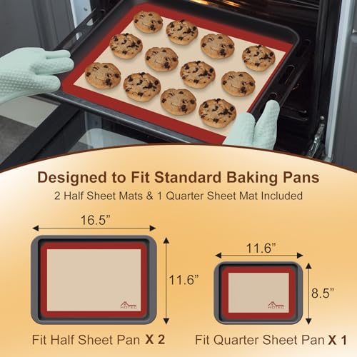 Silicone Baking Mats 3 Pack
