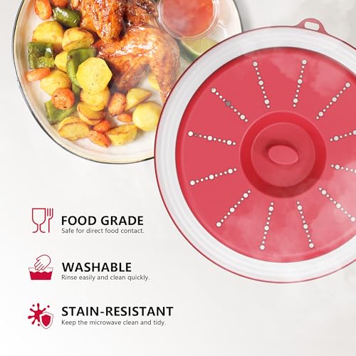 Microwave Splatter Cover Vented for Food with Hook Hole