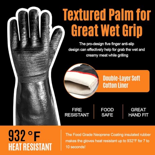 10 Pairs Heat Resistant BBQ Glove for Oven & Fryer Smoker (10 Count)
