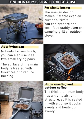 Sandwich Maker Hot Sand Single Burner Gas Fire Open Fire Compact Aluminum TT