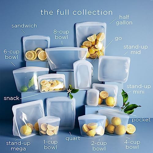 Premium Reusable Silicone Bags and Lunch Bag (3 Count)