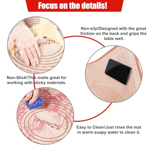 Silicone Pastry Mat 34X26 inch Baking mat Perfect for Dough