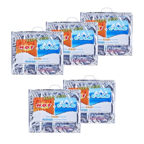 Hot and Cold Insulated Bags for Food Delivery (5 Count)