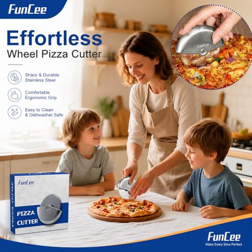 Premium Pizza Cutter Wheel with Sharp Blade For Cutting Through Pizzas