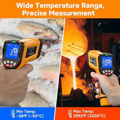 Infrared Thermometer Temperature Gun 3992°F 50