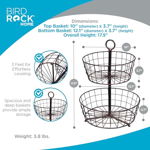 2 Tier Wire Fruit Basket