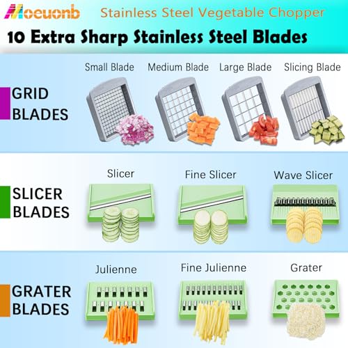 Vegetable Chopper Veggie Cutter Onion Food Potato Tomato Dicer With Blade (10 Count)