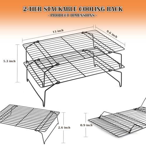 2 Tier Cooling Racks for Cooking and Baking