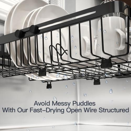 Expandable Dish Drying Rack Over The Sink with Anti Slip Grip