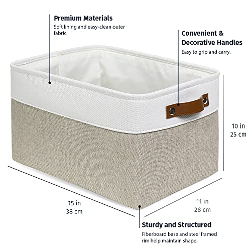 15x11in Canvas Storage Baskets 3 Pack (3 Count)