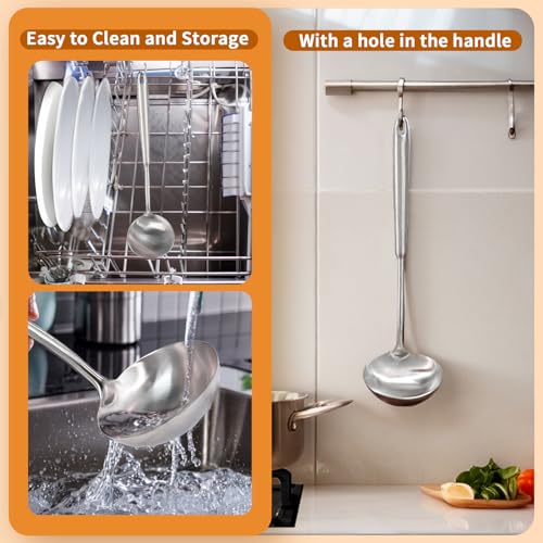 Deep Stainless Steel 13.7 Inches Newness Soup Ladle