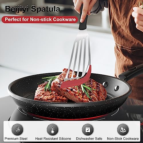 2 Piece Silicone Fish Spatula for Nonstick Cookware (2 Count)