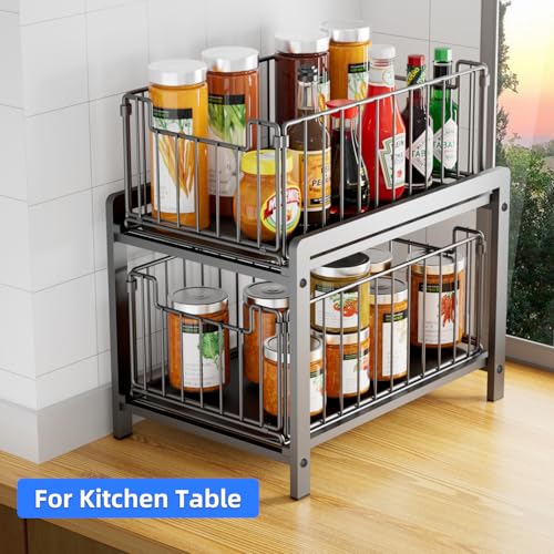 2 Tier Pull Out Cabinet Organizer