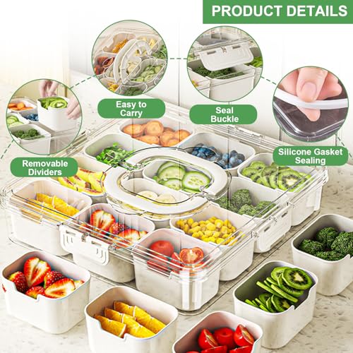 Large Snackle Box Snack Containers with Lids (2 Count)