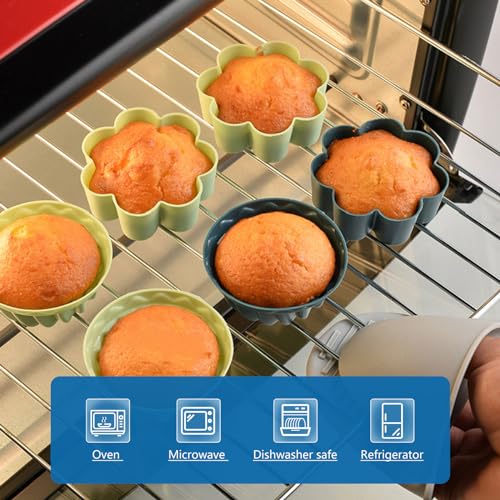 48 Pack Reusable Silicone Muffin Cups