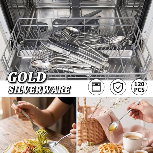 Forks and Spoons Silverware Set (240 Count)