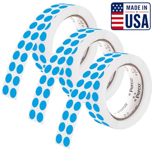 Light Blue Perforated Round Circle Dot Sticker 1 (3 Count)