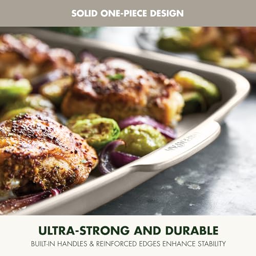 Premiere Ovenware Healthy Ceramic Nonstick 18" x 13" Half Rectangular Baking Pan