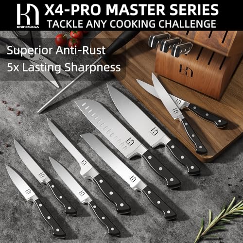 15 pc Japanese Kitchen Knife Block Set (15 Count)