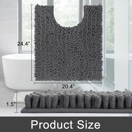 Toilet Rug U Shaped Washable 24x20 Inch