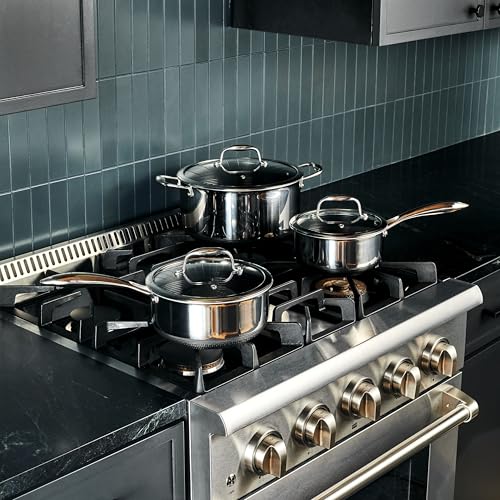 Hybrid Nonstick 6 Pc Pot Set & Trivets