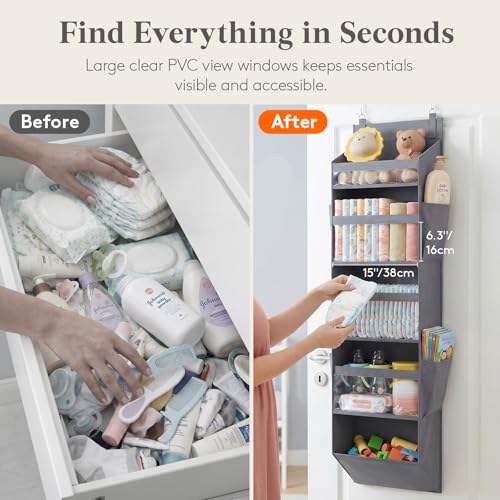 1 Pack Over the Door Organizer 5 Section Hanging Storage