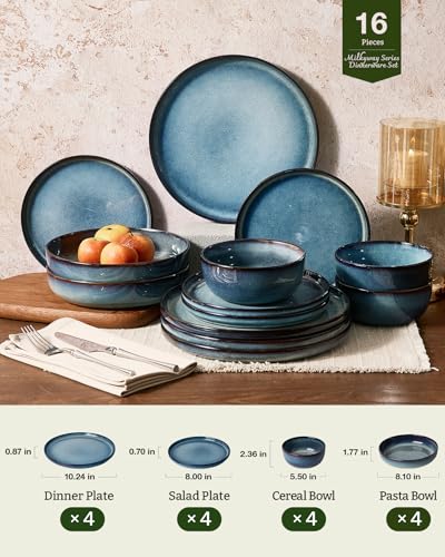 Milkyway 16 Piece Dinnerware Set with Pasta Bowls