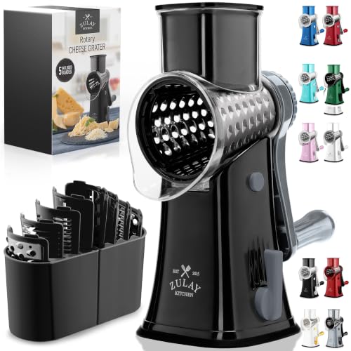 Rotary Cheese Grater 5 Blade Cheese Shredder