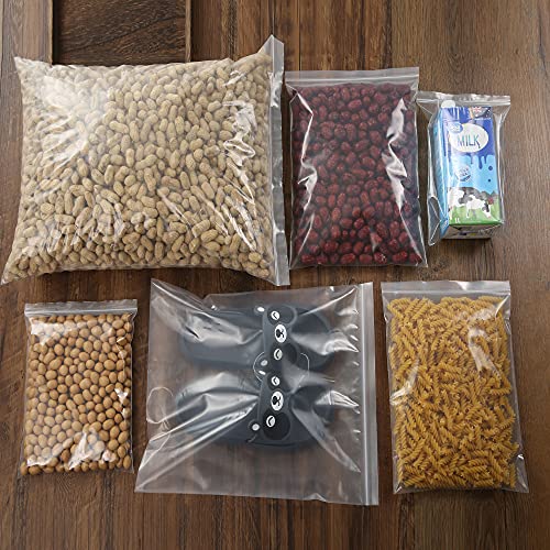 100Pcs 11"x15" Thick 3Mil Large Clear Reclosable Zip Seal Lock Plastic Bags (100 Count)
