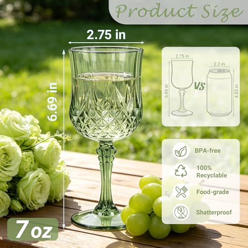 100Pack Plastic Wine Glasses (100 Count)