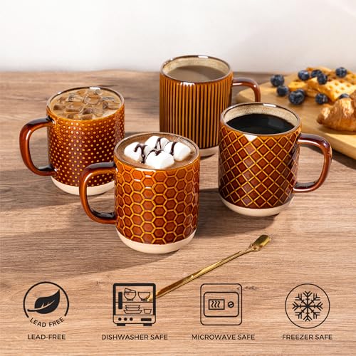 Coffee Mugs Set of 4 (4 Count)