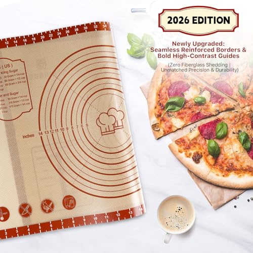 2 Pack 26"x16" & 11"x16" Extra Thick Silicone Baking Mat Set (2 Count)