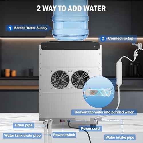 65 lbs Chewable Nugget Ice Maker Countertop Compact Self