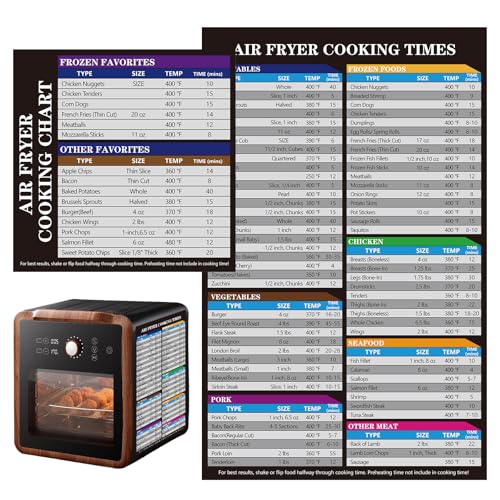 Air Fryer Magnet Cheat Sheet Set (2 Count)