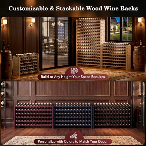 72 Bottles Stackable Modular Wine Rack