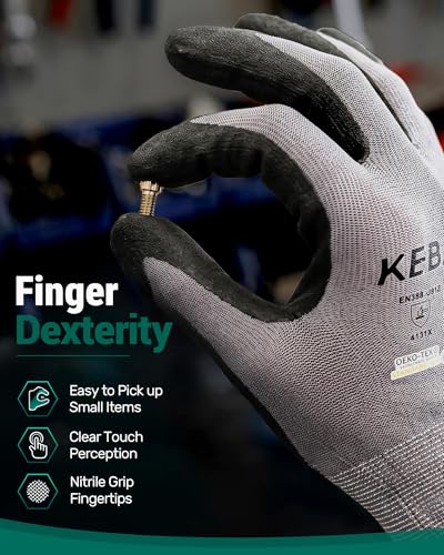 W2 Touchscreen Safety Work Gloves for Men & Women (6 Count)