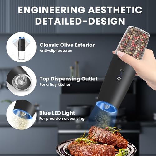 Rechargeable Salt And Pepper Grinder Set (2 Count)