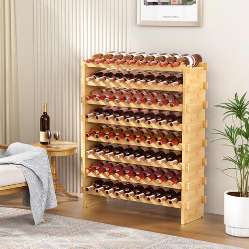 Bamboo Stackable Wine Rack (72 Count)